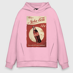 Толстовка оверсайз мужская Fallout Nuka Cola Poster Pop art, цвет: светло-розовый