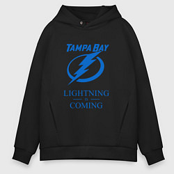 Мужское худи оверсайз Tampa Bay Lightning is coming, Тампа Бэй Лайтнинг