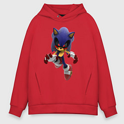 Толстовка оверсайз мужская Sonic Exe Hedgehog, цвет: красный