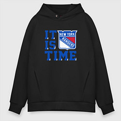 Мужское худи оверсайз It is New York Rangers Time Нью Йорк Рейнджерс