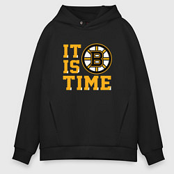 Мужское худи оверсайз It Is Boston Bruins Time, Бостон Брюинз