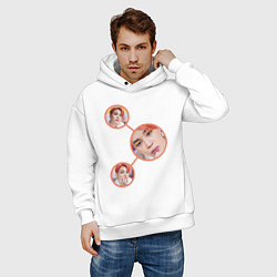 Толстовка оверсайз мужская Jimin Boy With Luv, цвет: белый — фото 2