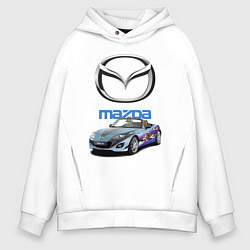 Толстовка оверсайз мужская Mazda Japan, цвет: белый