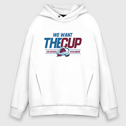 Мужское худи оверсайз Colorado Avalanche we want the cup Колорадо Эвелан