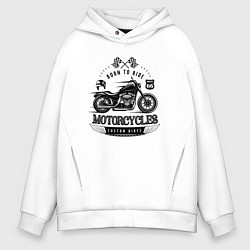 Мужское худи оверсайз Motorcycle Born to ride
