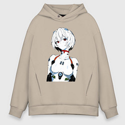 Мужское худи оверсайз Рей Аянами Rei Ayanami Ева Евангелион