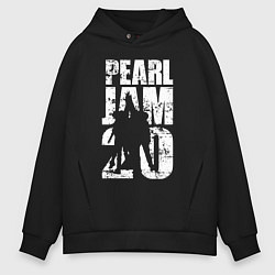 Толстовка оверсайз мужская Pearl Jam, группа, цвет: черный