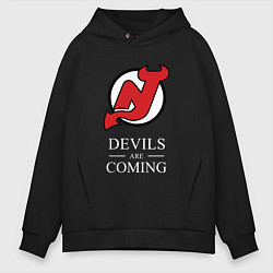 Мужское худи оверсайз New Jersey Devils are coming Нью Джерси Девилз