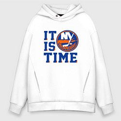 Мужское худи оверсайз It Is New York Islanders Time Нью Йорк Айлендерс