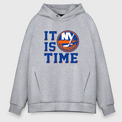 Мужское худи оверсайз It Is New York Islanders Time Нью Йорк Айлендерс