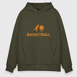 Толстовка оверсайз мужская Buy Basketball, цвет: хаки