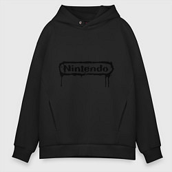 Толстовка оверсайз мужская Nintendo streaks, цвет: черный