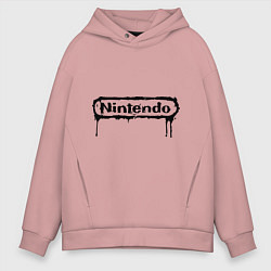Толстовка оверсайз мужская Nintendo streaks, цвет: пыльно-розовый