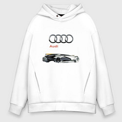 Толстовка оверсайз мужская Audi Concept Sketch, цвет: белый