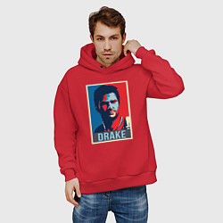 Толстовка оверсайз мужская Uncharted Drake, цвет: красный — фото 2