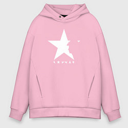 Толстовка оверсайз мужская David bowie,, цвет: светло-розовый