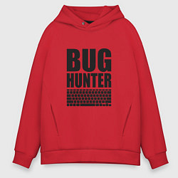 Толстовка оверсайз мужская Bug Хантер, цвет: красный