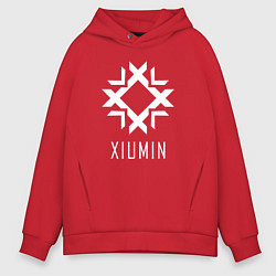 Толстовка оверсайз мужская Exo XIUMIN, цвет: красный