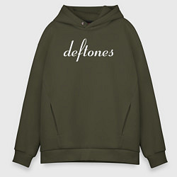 Толстовка оверсайз мужская Deftones rock, цвет: хаки