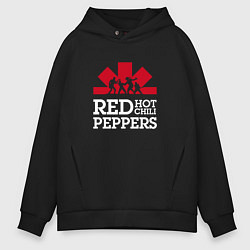 Мужское худи оверсайз RHCP Logo Red Hot Chili Peppers Logo