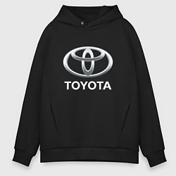 Толстовка оверсайз мужская TOYOTA 3D Logo, цвет: черный