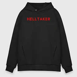 Мужское худи оверсайз Helltaker logo