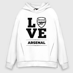 Толстовка оверсайз мужская Arsenal Love Классика, цвет: белый