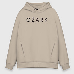 Мужское худи оверсайз Ozark black logo