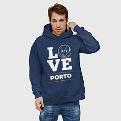 Толстовка оверсайз мужская Porto Love Classic, цвет: тёмно-синий — фото 2