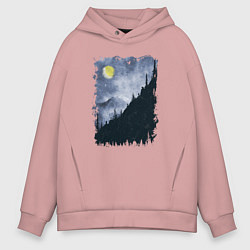 Мужское худи оверсайз Медведи на склоне