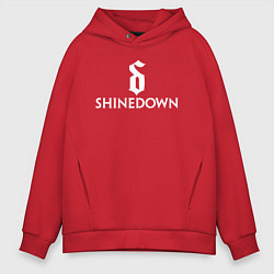 Толстовка оверсайз мужская Shinedown логотип с эмблемой, цвет: красный