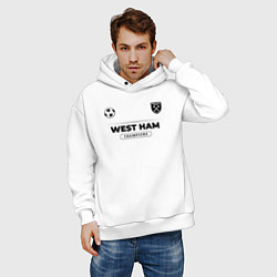 Толстовка оверсайз мужская West Ham Униформа Чемпионов, цвет: белый — фото 2