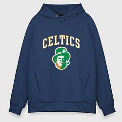 Толстовка оверсайз мужская NBA Celtics, цвет: тёмно-синий
