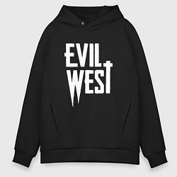 Мужское худи оверсайз Evil west logo