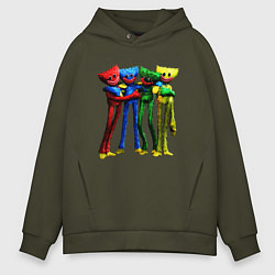 Толстовка оверсайз мужская GAME POPPY PLAYTIME Mini Huggies, цвет: хаки