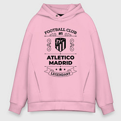 Толстовка оверсайз мужская Atletico Madrid: Football Club Number 1 Legendary, цвет: светло-розовый