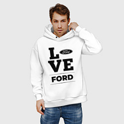 Толстовка оверсайз мужская Ford Love Classic, цвет: белый — фото 2