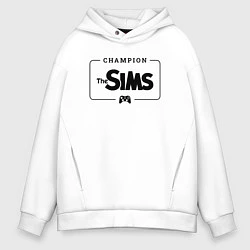 Мужское худи оверсайз The Sims Gaming Champion: рамка с лого и джойстико