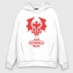 Толстовка оверсайз мужская Ave Dominus Nox клич повелителей ночи, цвет: белый