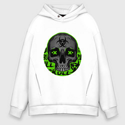 Толстовка оверсайз мужская SKULL TOXIC, цвет: белый