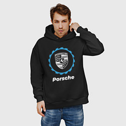 Толстовка оверсайз мужская Porsche в стиле Top Gear, цвет: черный — фото 2