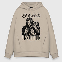 Мужское худи оверсайз Led Zeppelin Black