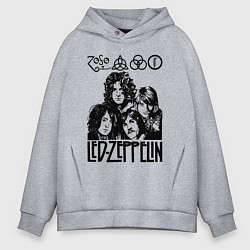 Мужское худи оверсайз Led Zeppelin Black