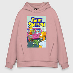 Мужское худи оверсайз Барт Симпсон устроил из автомобиля аквариум
