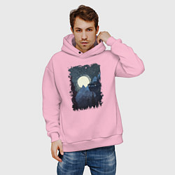Толстовка оверсайз мужская Джип и пропасть, цвет: светло-розовый — фото 2