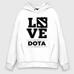 Толстовка оверсайз мужская Dota love classic, цвет: белый