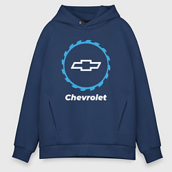 Толстовка оверсайз мужская Chevrolet в стиле Top Gear, цвет: тёмно-синий