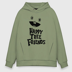 Мужское худи оверсайз Happy Three Friends - LOGO