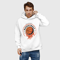 Толстовка оверсайз мужская Allstars Basketball, цвет: белый — фото 2