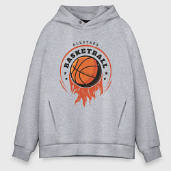 Толстовка оверсайз мужская Allstars Basketball, цвет: меланж
